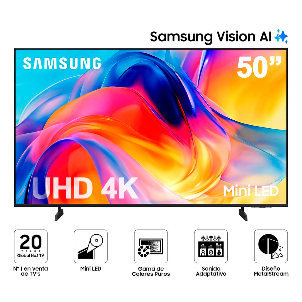 Televisor Samsung 50 Smart Tv Mini Led UN50M70HAG UHD 4K M70H Vision AI