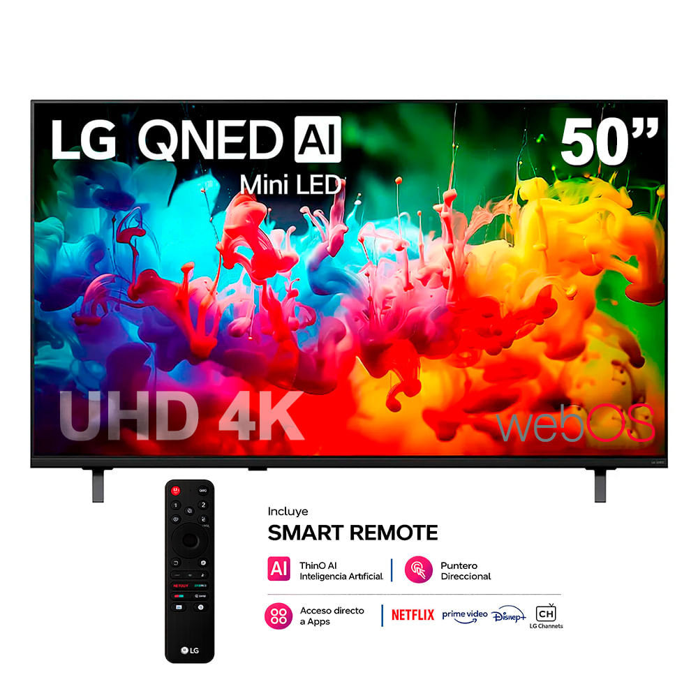 Televisor LG 50 QNED Mini LED AI 4K Smart Tv 50QNED70BSA Magic Remoto