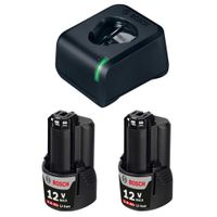 Kit De 2 Baterías + Cargador Bosch Profes. 12v 2.0 Amperios
