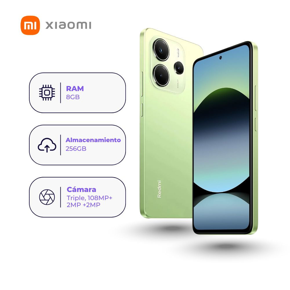 Xiaomi Redmi Note 14 4G 256GB 8GB Ram Color Verde lima