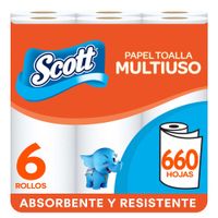 Papel Toalla SCOTT Multiuso Paquete 6un