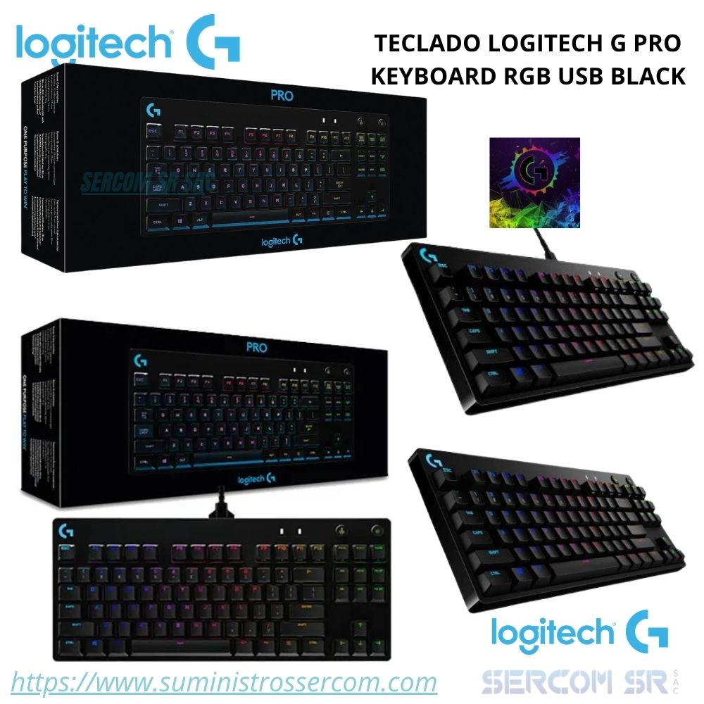TECLADO LOGITECH G PRO KEYBOARD RGB USB BLACK