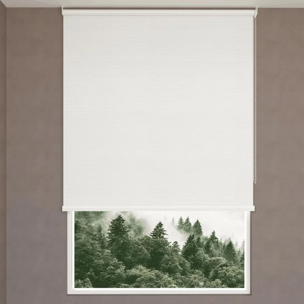 Cortina Tipo Roller Blackout Fiber Blanco 90 x  140 cm