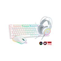 KIT ANTRYX GAMING AUDIFONO TECLADO MOUSE GC 3100 X3 WHITE RED SWITCH