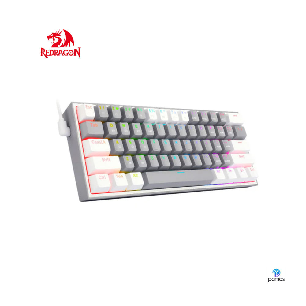 TECLADO REDRAGON FIZZ PRO K616 GRISS-BLANCO