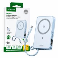 Power Bank Ugreen PB773 Magnético 10000mAh 25W Qi2 Con Cable USB-C Integrado