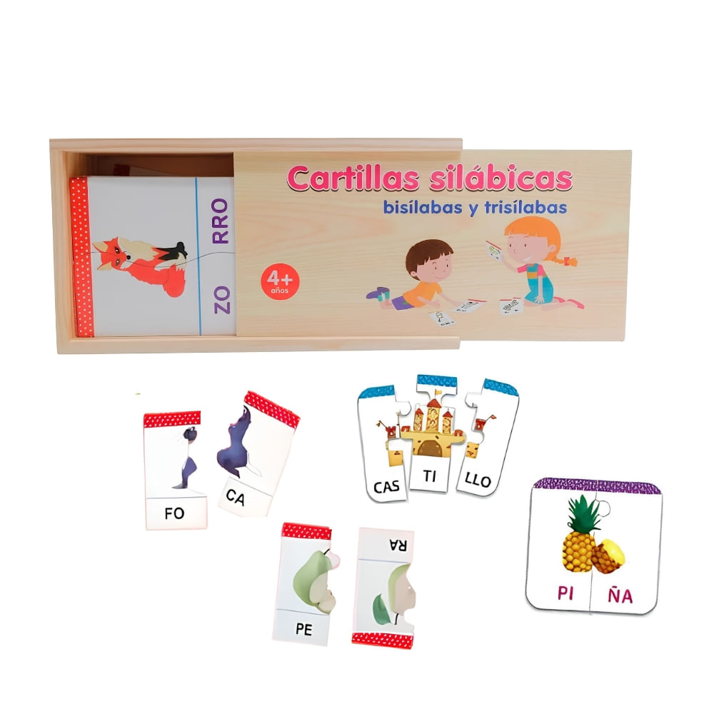 Juego Educativo Cartillas Silábicas de Madera