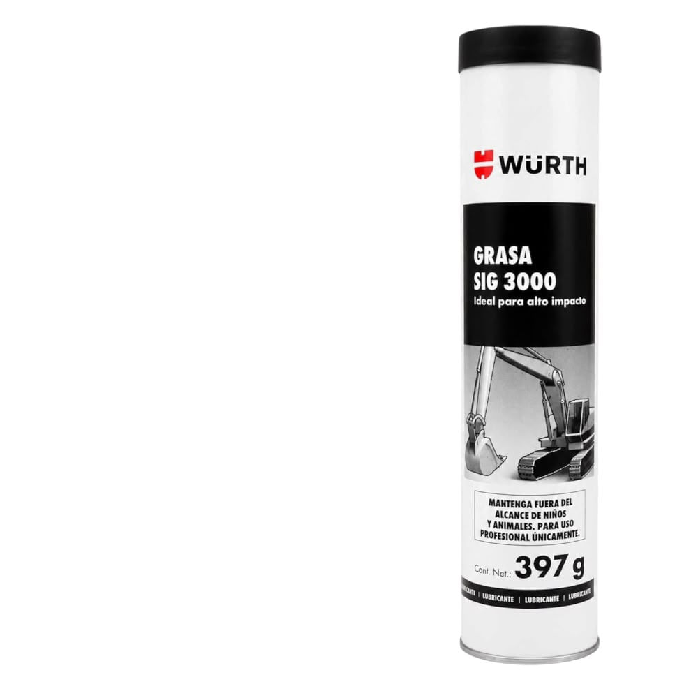 Grasa Wurth SIG 3000 Cartucho 397 g Lubricante de Alta Resistencia para Trabajo Pesado Grasa Wurth SIG 3000 Cartucho 397 g Lubricante de Alta Resistencia para Trabajo Pesado