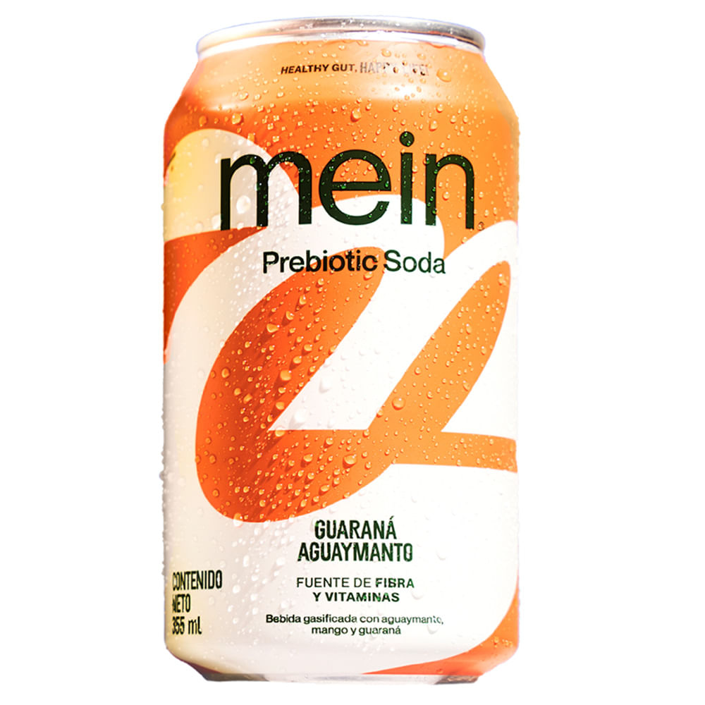 Soda Prebiótica MEIN SODA Guaraná y Aguaymanto Lata 355ml