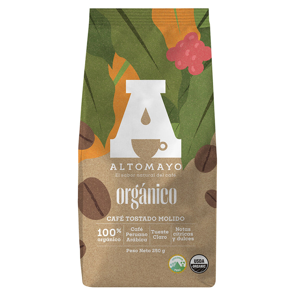 Café Tostado y Molido Orgánico ALTOMAYO Bolsa 250g