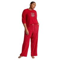 PIJAMA ROJA VICTORIAS SECRET OVERSIZE CON LOGO BRILLANTE