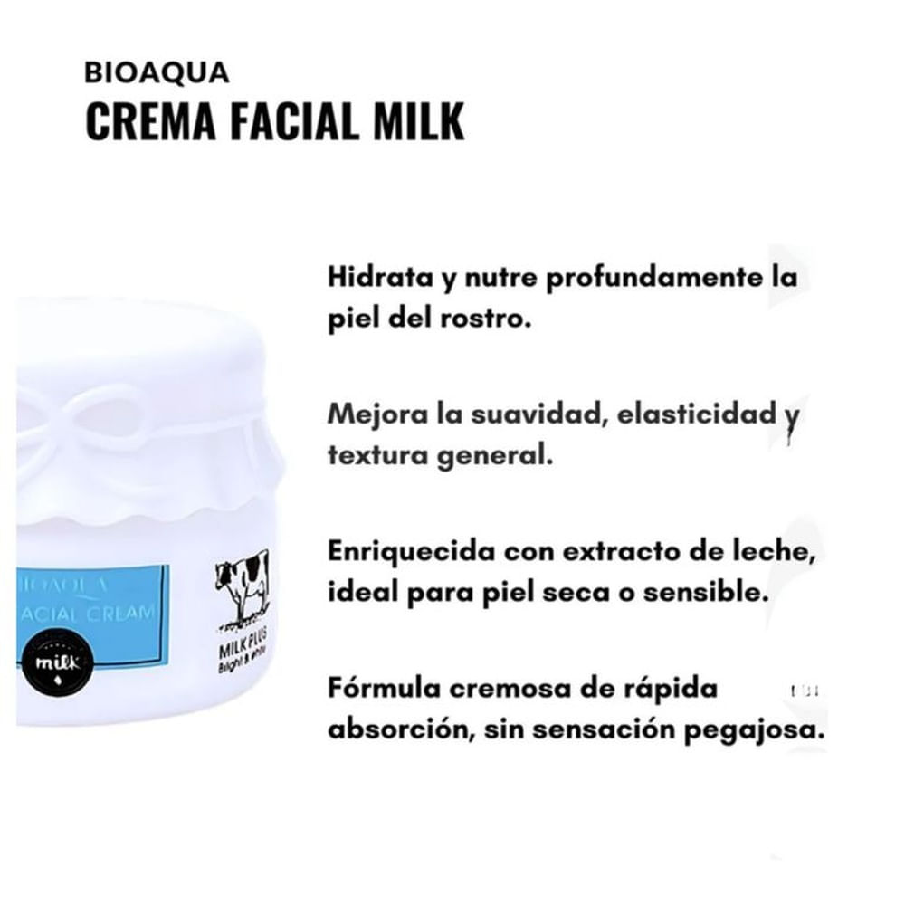CREMA FACIAL DE LECHE 120G BIOAQUA