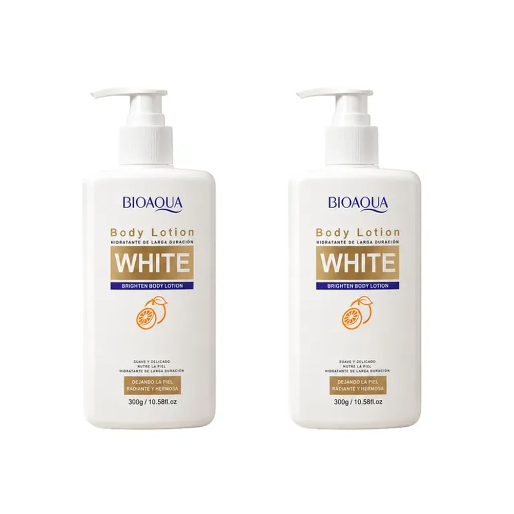 PACK X 2 LOCIÓN CORPORAL WHITE CON VITAMINA C 300G BIOAQUA