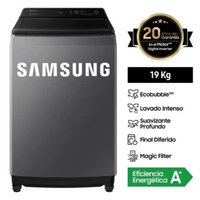 Lavadora Automática Samsung 19 Kilos EcoBubble Carga Superior Gris WA19CG6441BD-Nuevo
