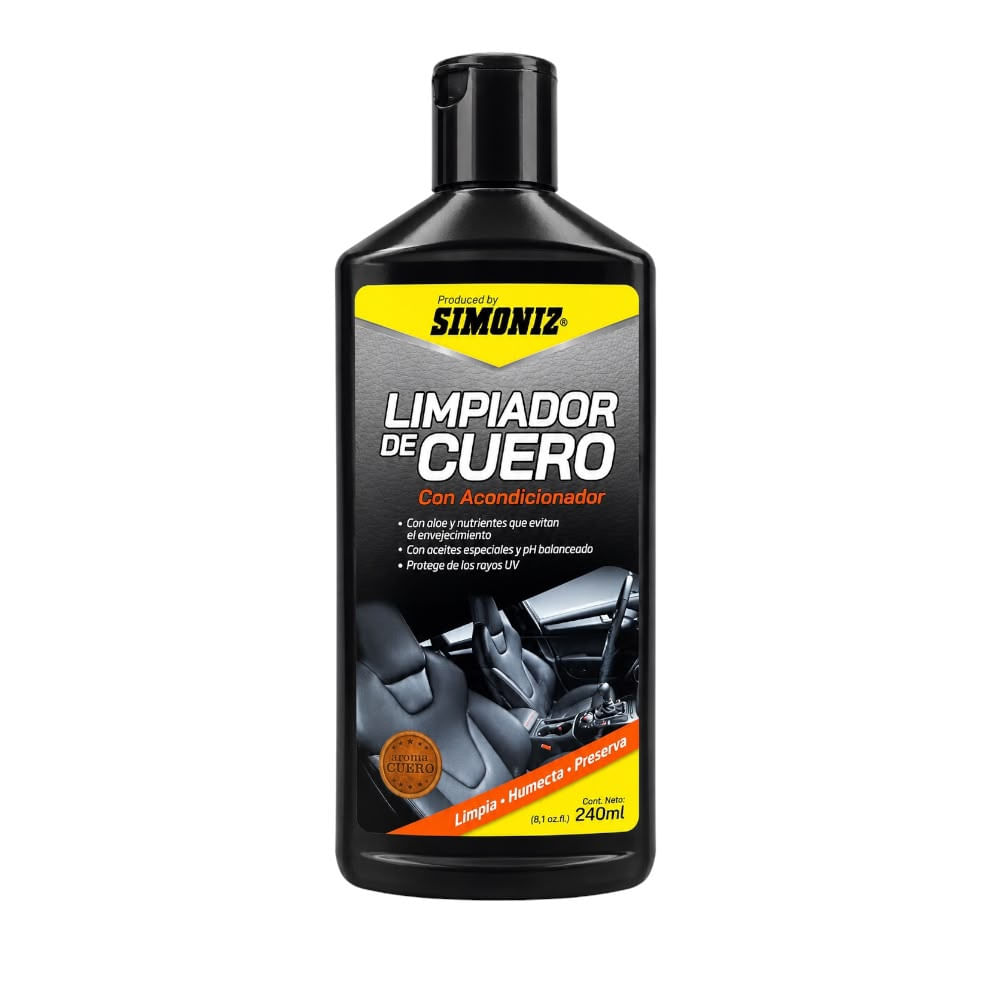 Limpiador de Cuero con Acondicionador Simoniz 240 ml Protección UV para Autos