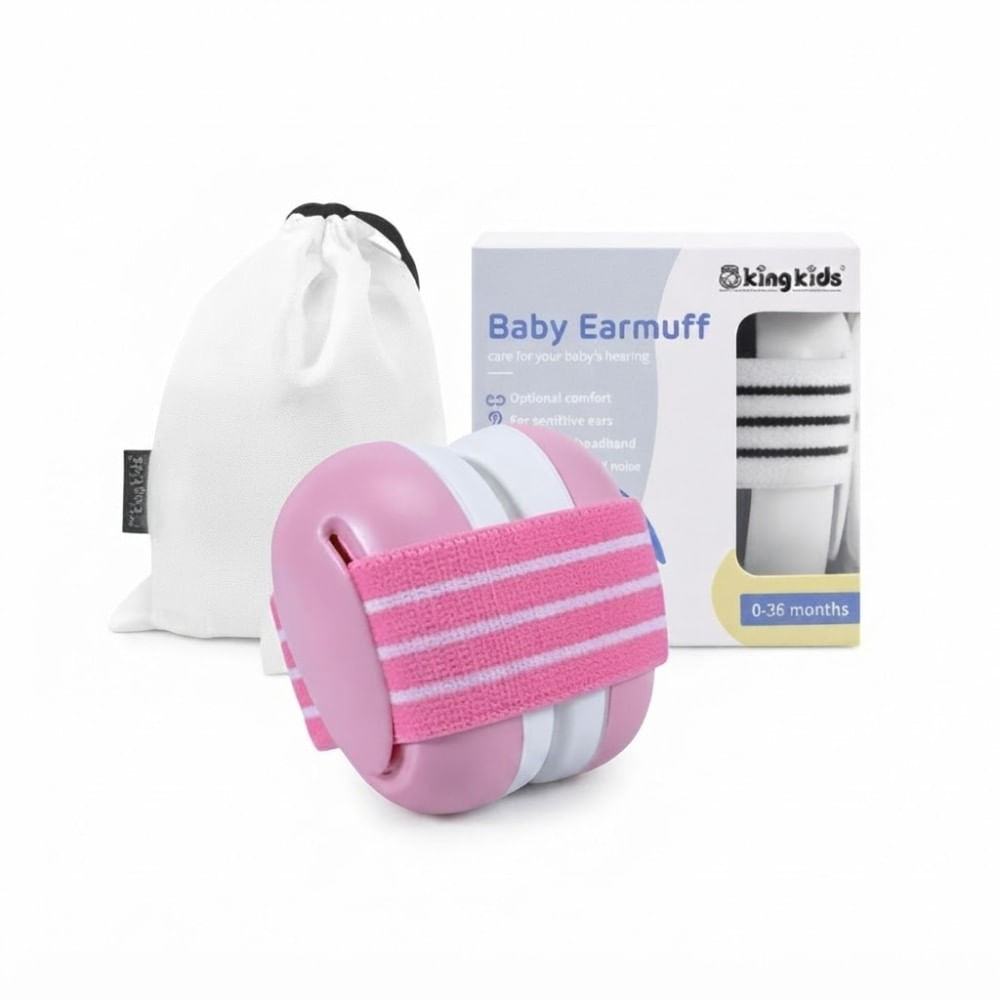 Orejeras para Bebés con Cancelación de Ruido Baby Earmuf Kingkids Rosado