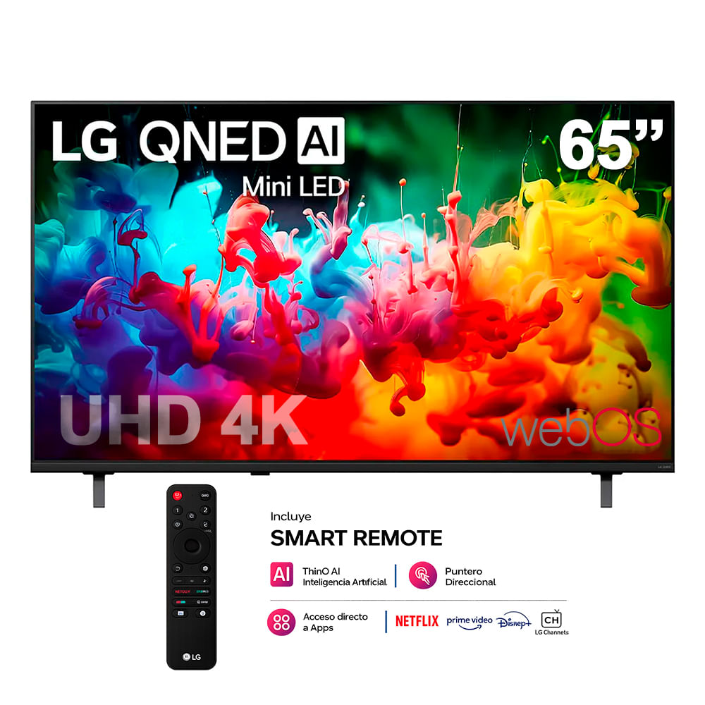 Televisor LG 65 QNED Mini LED AI 4K Smart Tv 65QNED65BSA Magic Remoto