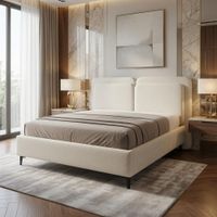 Cama Box Liora King Blanco Tarima + Cabecera TU MESITA
