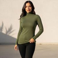Chompa de mujer cashmere hilo Cuello alto