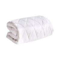 Protector De Colchón 150 Hilos Algodón Amoldable Confort - Blanco Arlin 2 Plazas