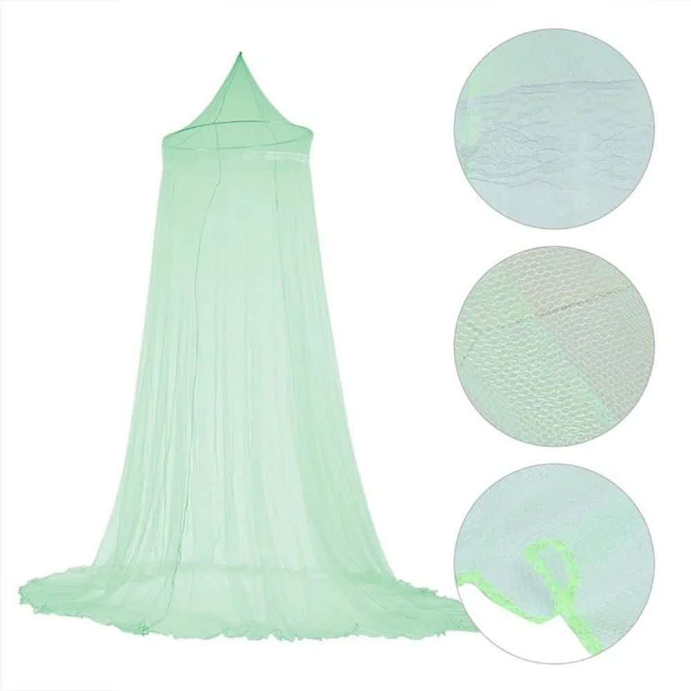 Mosquitero Cupula Verde Limón de Poliéster para Camas de hasta 2.5pz WZ-G001