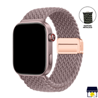 Correa de Nylon para Xiaomi Redmi Watch 4 - 5 - 6 - Mi band 8 Pro - 9 Pro  Morado Claro