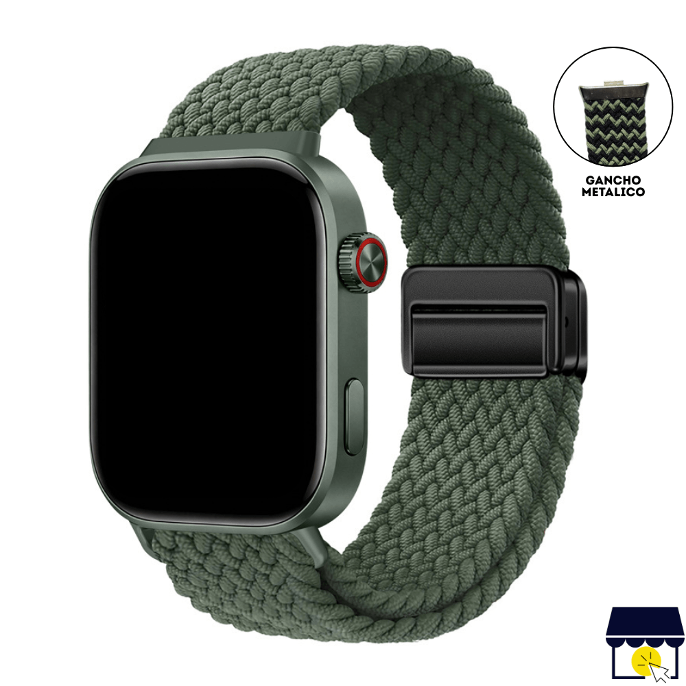 Correa de Nylon para Xiaomi Redmi Watch 4 - 5 - 6 - Mi band 8 Pro - 9 Pro  - Verde Oliva