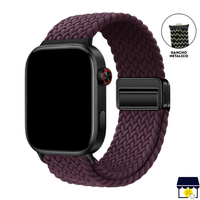 Correa de Nylon para Xiaomi Redmi Watch 4 - 5 - 6 - Mi band 8 Pro - 9 Pro  - Vino Oscuro