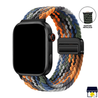 Correa de Nylon para Xiaomi Redmi Watch 4 - 5 - 6 - Mi band 8 Pro - 9 Pro  - Black Rainbow