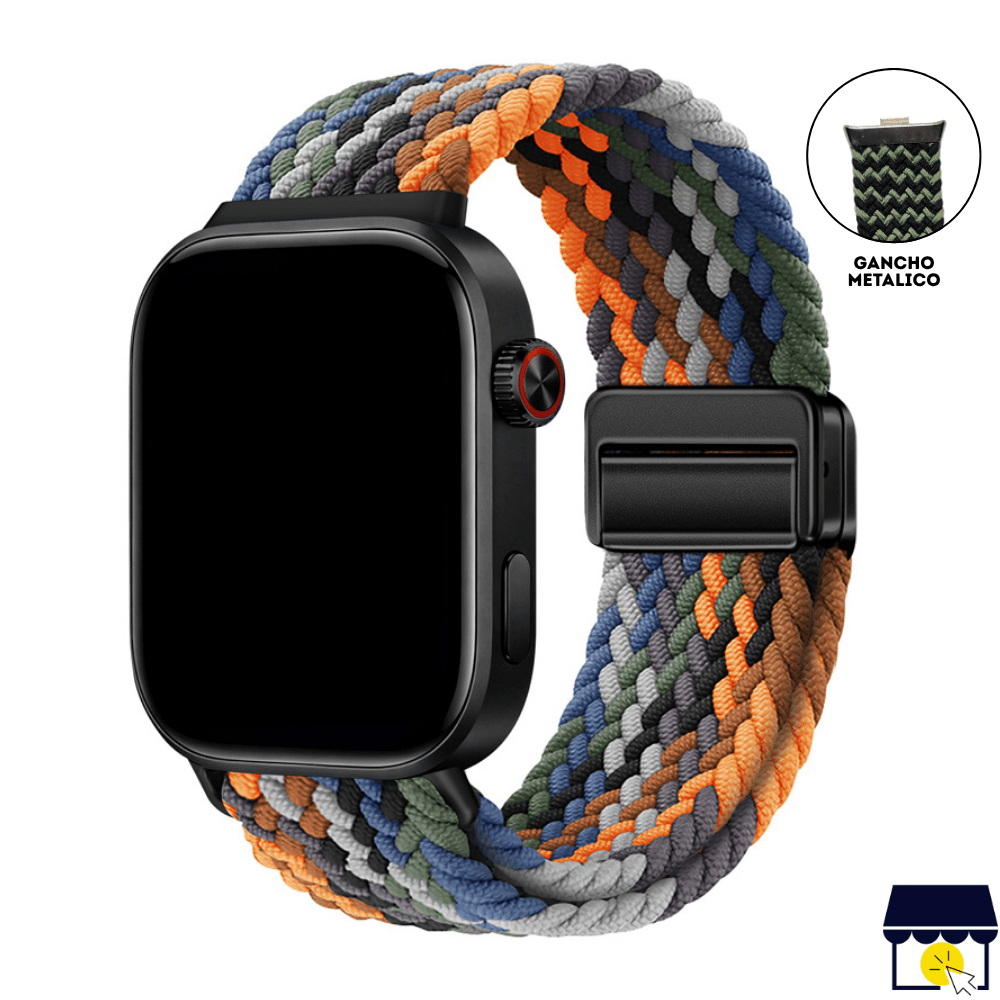 Correa de Nylon para Xiaomi Redmi Watch 4 - 5 - 6 - Mi band 8 Pro - 9 Pro  - Black Rainbow