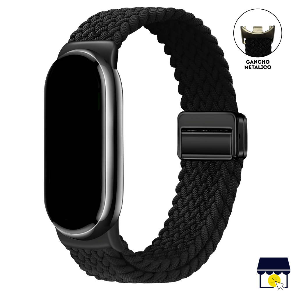 Correa de Nylon para Xiaomi Mi Band 8 - 9 - 10 - Negro Mate