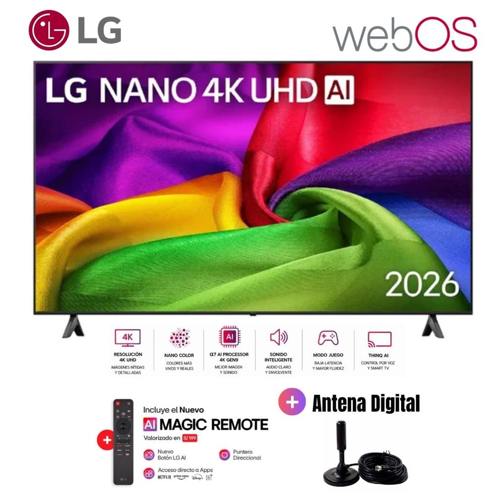 Televisor Smart TV LG 85'' NANO UHD 4K WebOS 85NU800BPSB 2026 - Antena Digital