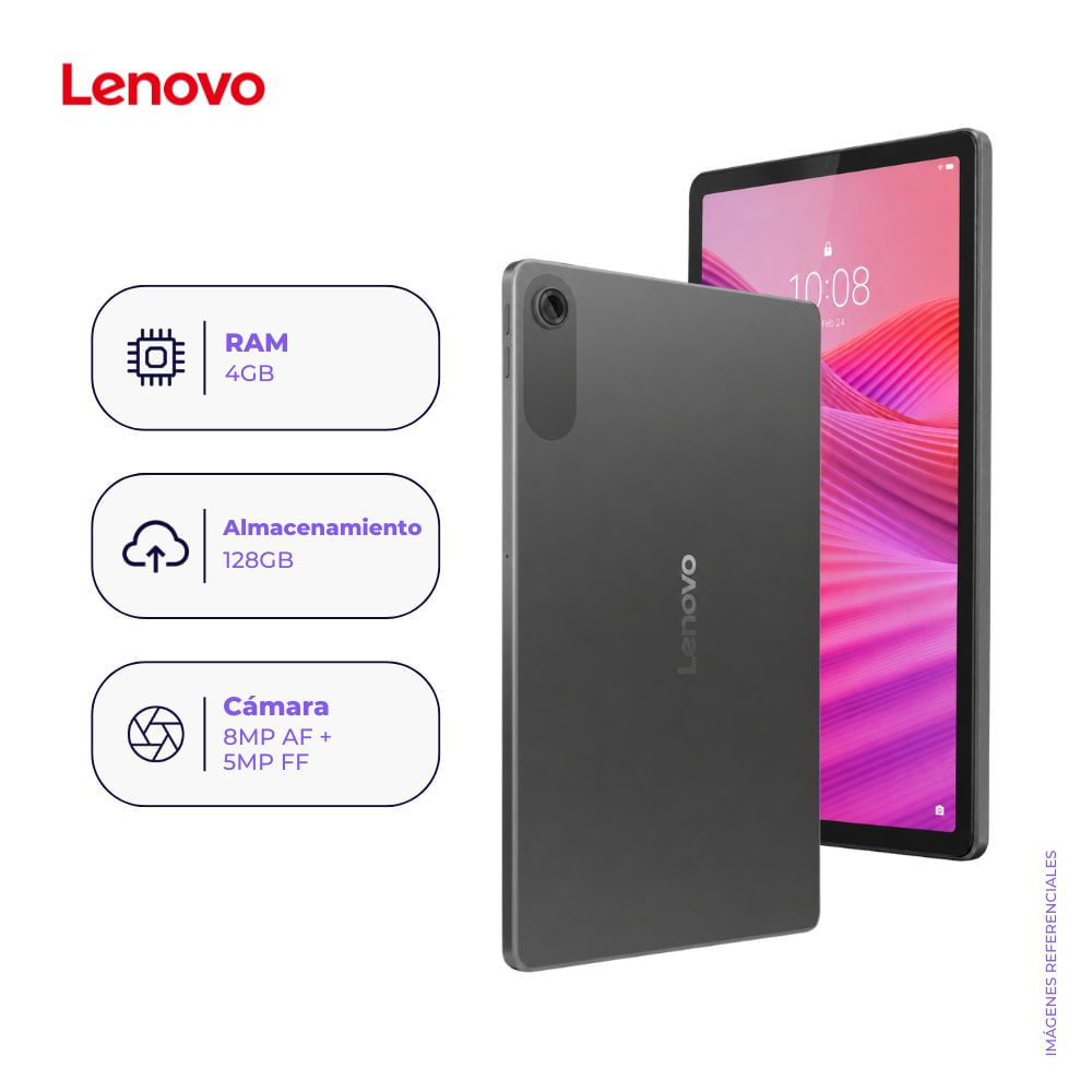 Tablet Lenovo Tab LTE 10.1 128GB 4GB RAM Gris con Funda Folio