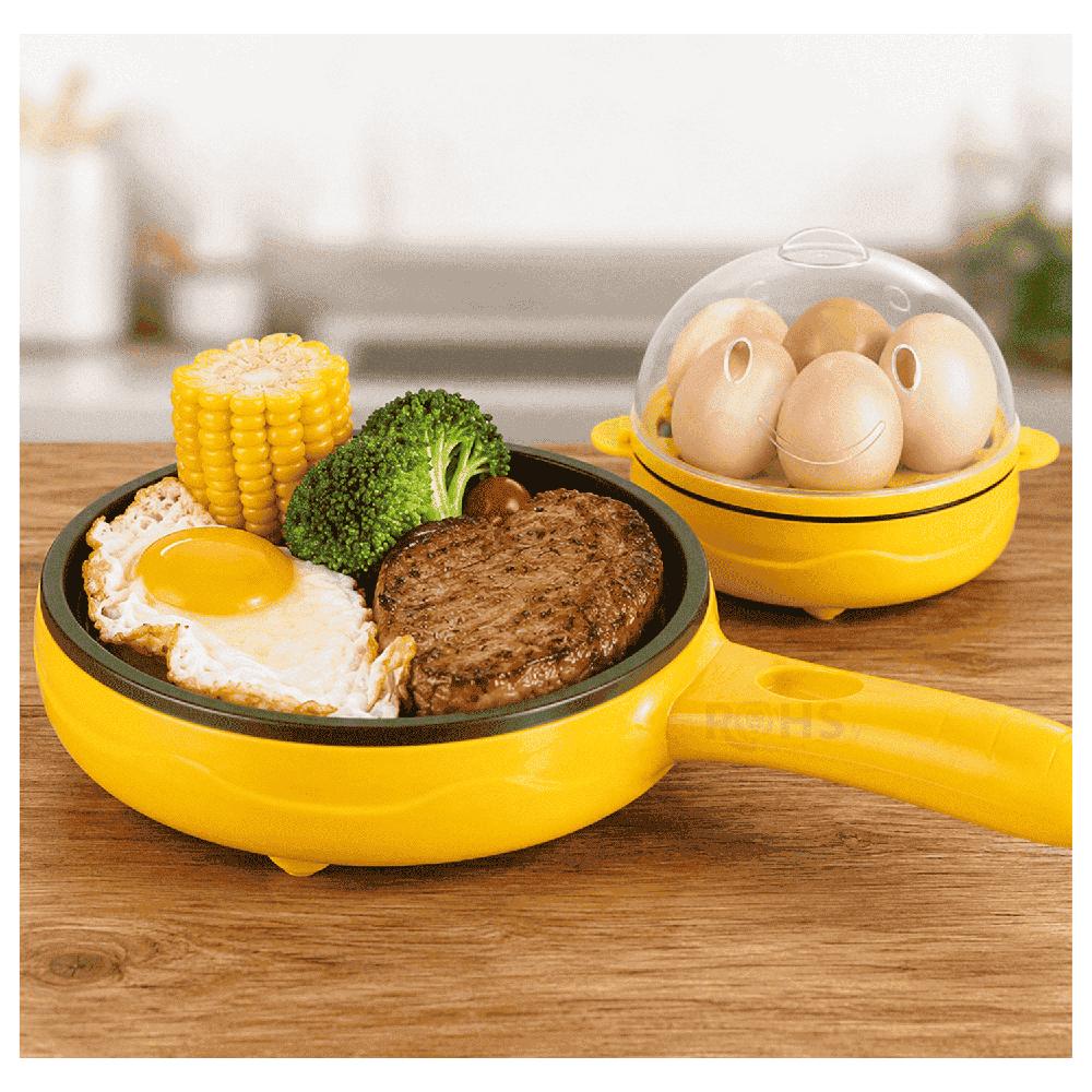 Mini Sartén Eléctrica 2 En 1 Hervidor Asador Y Vaporizador M