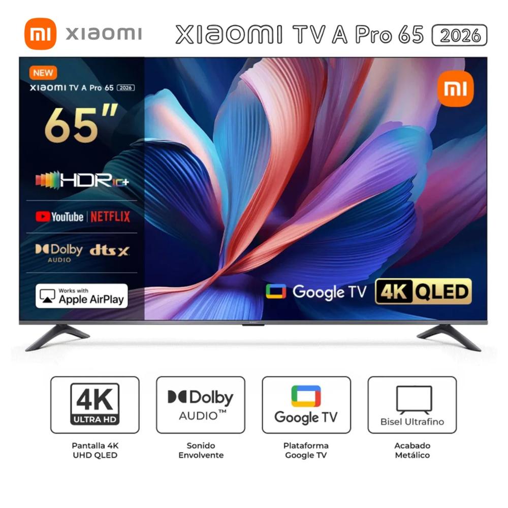 Televisor Smart TV 65'' XIAOMI A PRO QLED UHD 4K GoogleTV 2026