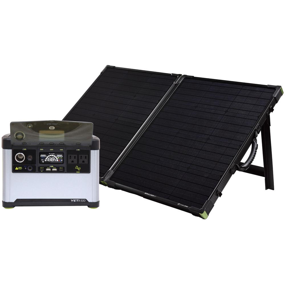 Goal Zero Yeti 500 Estación de Energía Portátil con Panel Solar Boulder 100BC