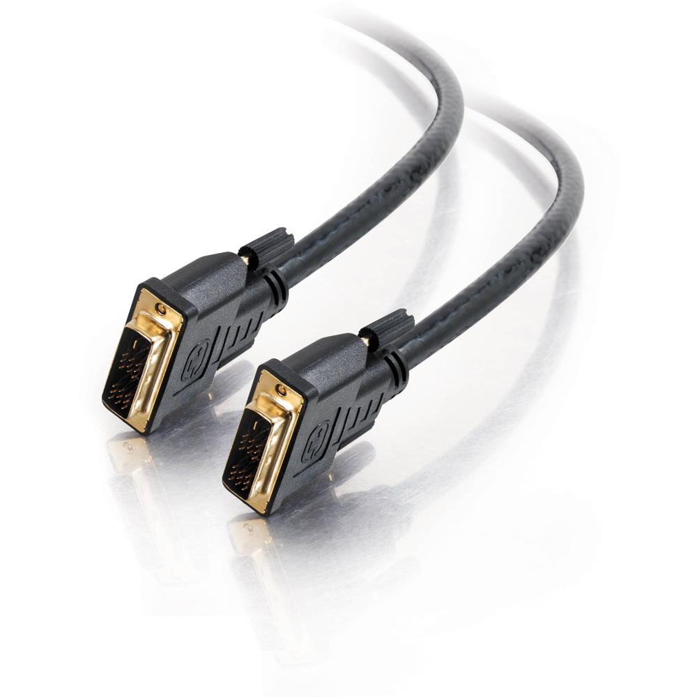 C2G Pro Series Cable de Video DVI-D M/M Plenum 15' Negro, Soporta Resolución 1920 x 1200,