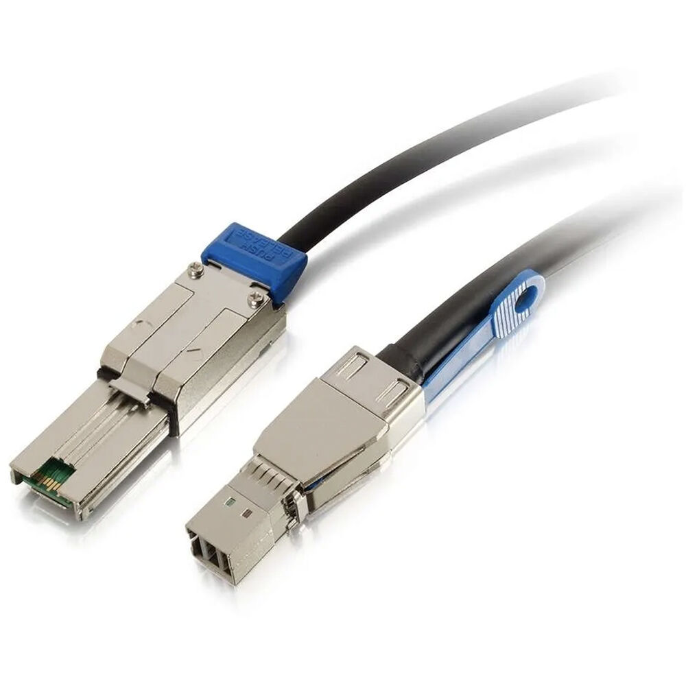C2G Cable Mini-SAS HD a Mini-SAS de 2 m, SFF-8644 a SFF-8088, 12 Gb/s, 24 AWG