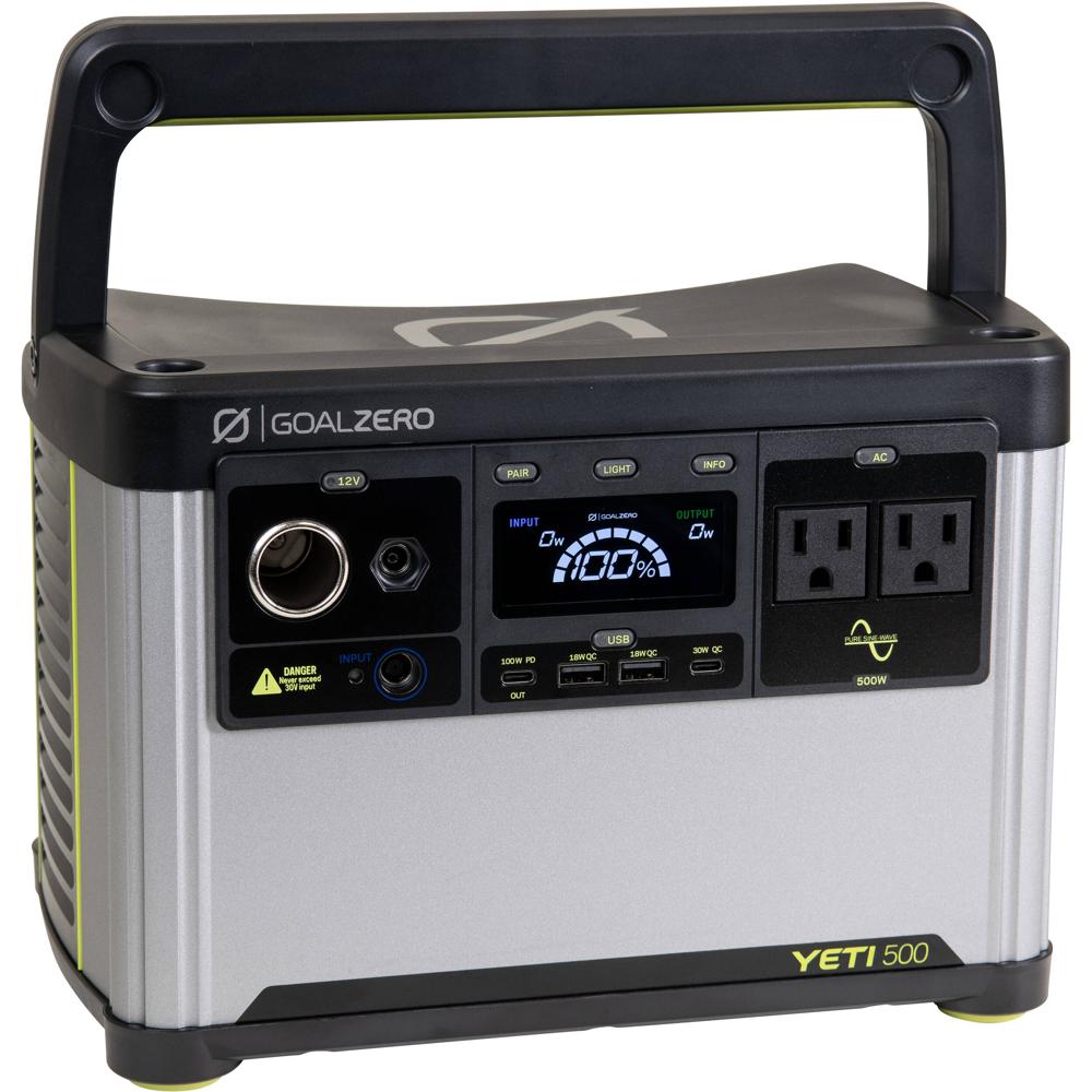 GOAL ZERO Yeti 500 Estación de Energía Portátil 499Wh, Batería de Litio Hierro Fosfato