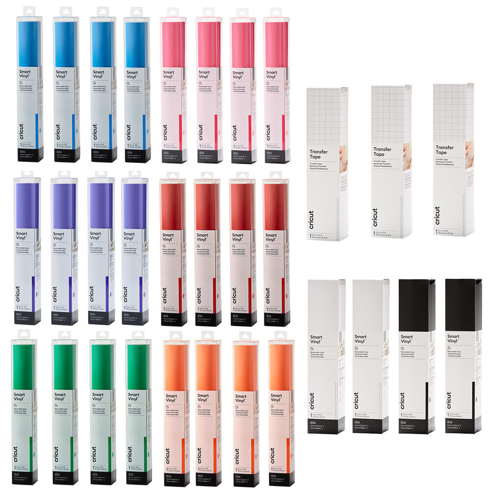Cricut Smart Vinyl Project Semester Refill EDU Bundle - 24 Packs Removibles 13"" x 3' y 13""