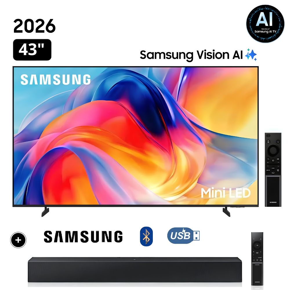 Televisor Samsung 43 Mini LED 43M70H Vision AI Smart TV 2026 - Soundbar Samsung