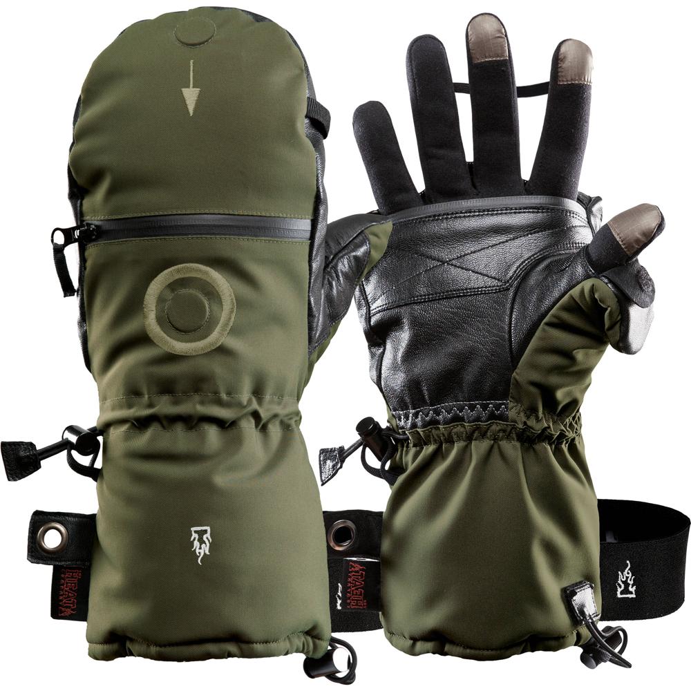 The Heat Company Guantes Heat 3 Smart Talla 8 Verde Tarmac con Aislamiento Primaloft y Pal