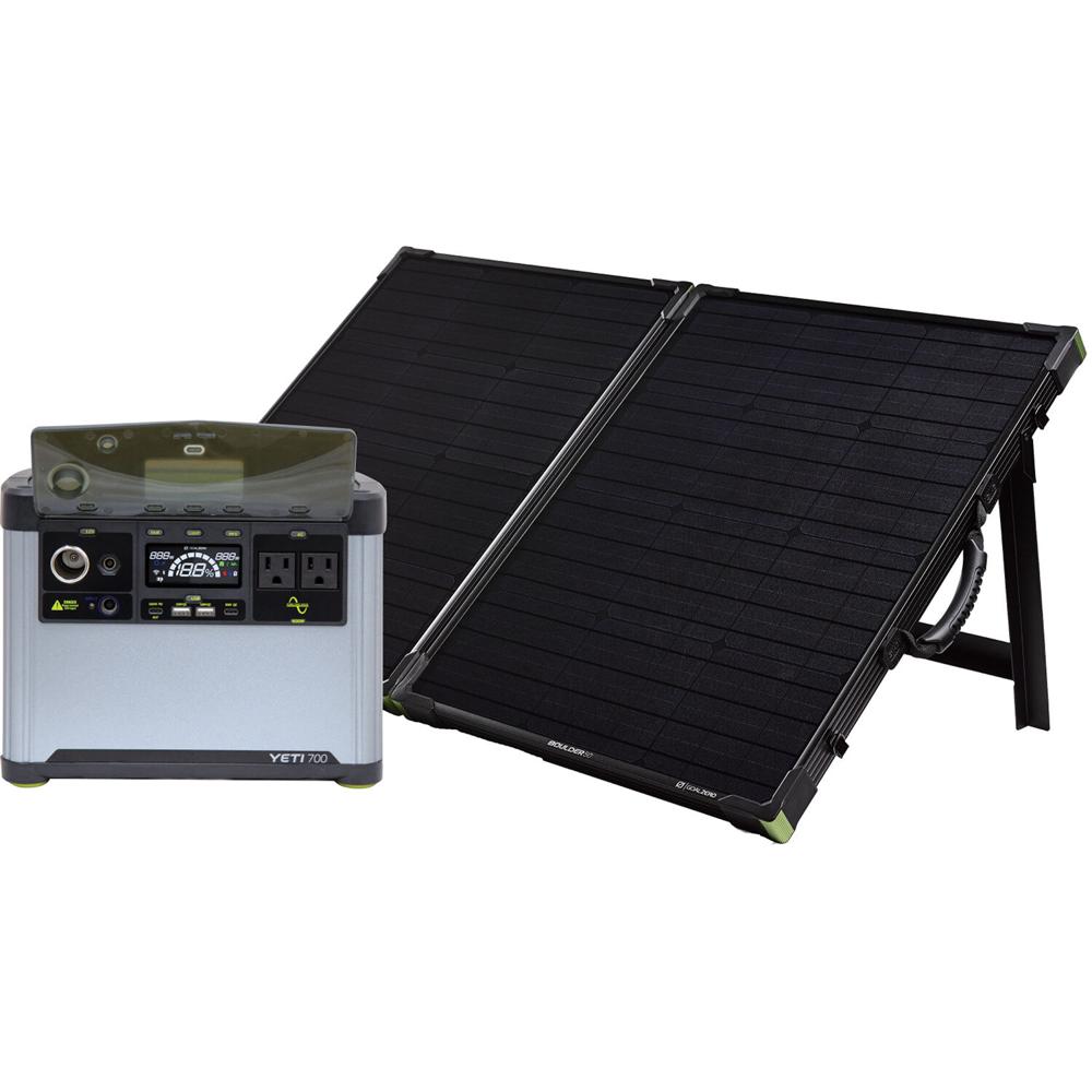 Goal Zero Yeti 700 Estación de Energía Portátil con Panel Solar Boulder 100BC, Batería