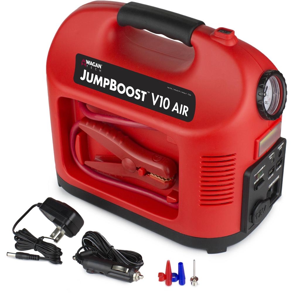 WAGAN JumpBoost V10 Air - Estación de Energía y Compresor para Vehículos de 4 a 10 Cili
