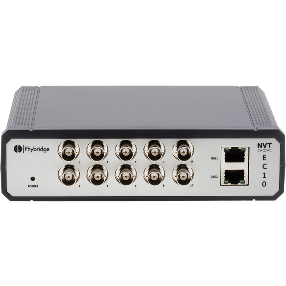 NVT Phybridge Switch EC10 10 Puertos Ethernet y PoE+ sobre Coaxial