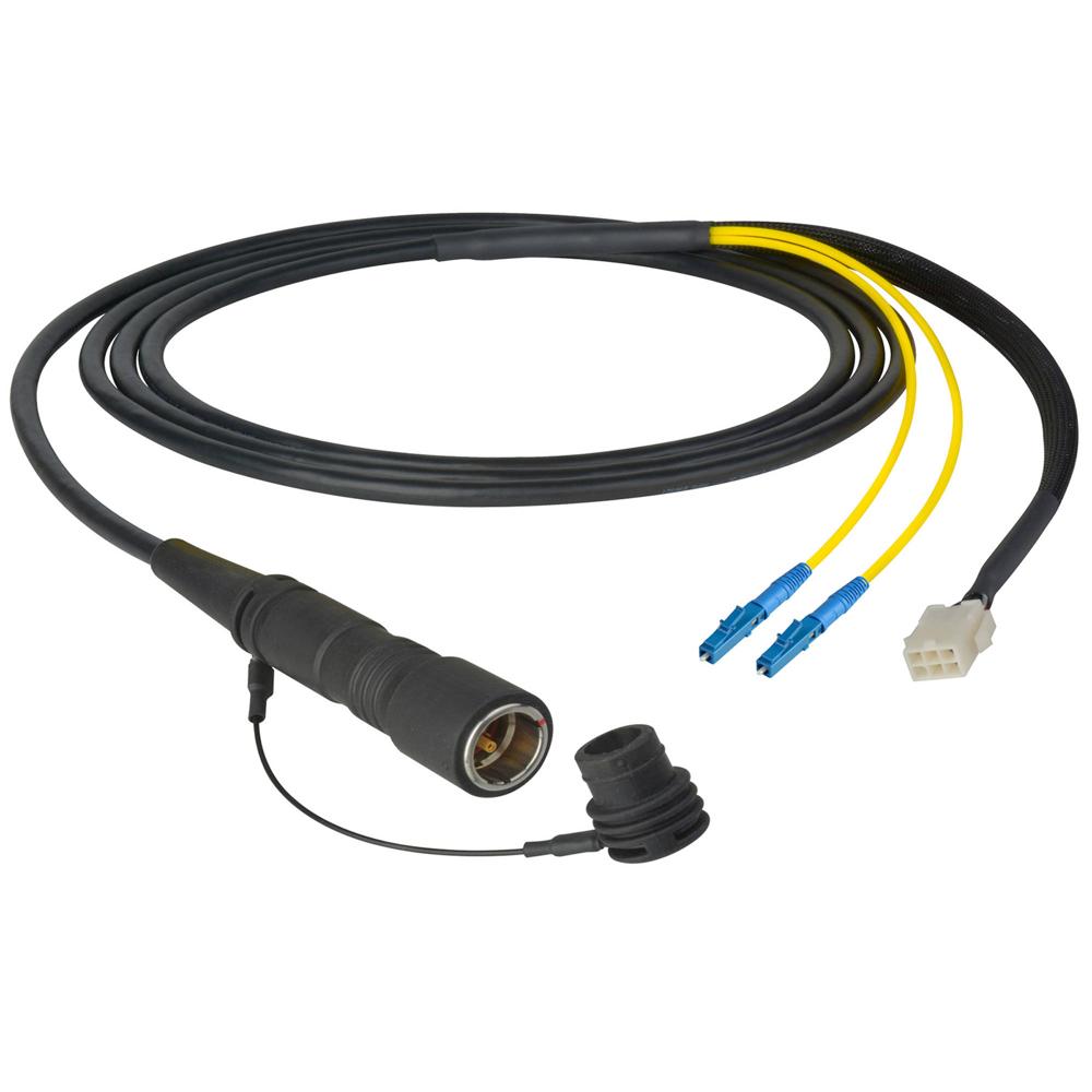 Camplex Cable de Fibra Óptica 35' Lemo PUW a Duplex LC y 6-Pin AMP