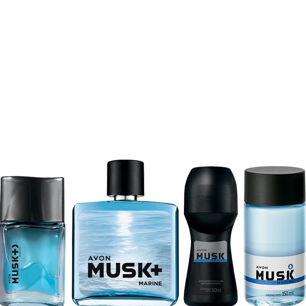 Musk Marine avon aroma masculino perfume x4