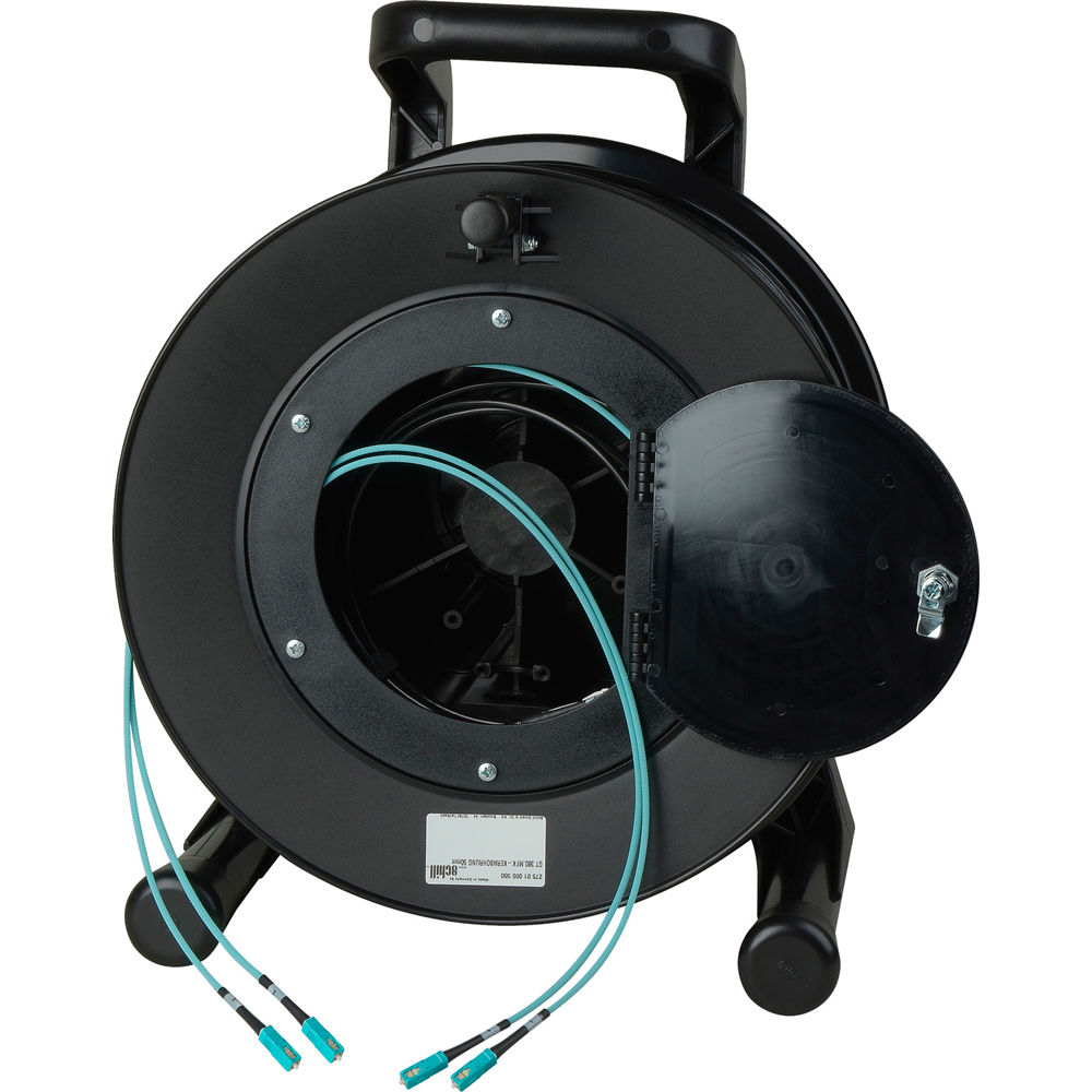 Camplex Cable de Fibra Óptica Multimodo OM3 2-Ch 1000' con Conectores SC y Carrete Schill