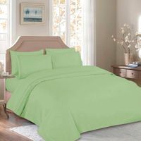 Juego de Sabanas Bordadas Verde 2plz - 6 Piezas