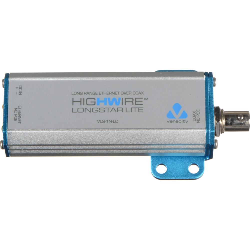 Veracity HIGHWIRE Longstar Lite Adaptador Ethernet sobre Coax No PoE - Extiende 100Base-TX